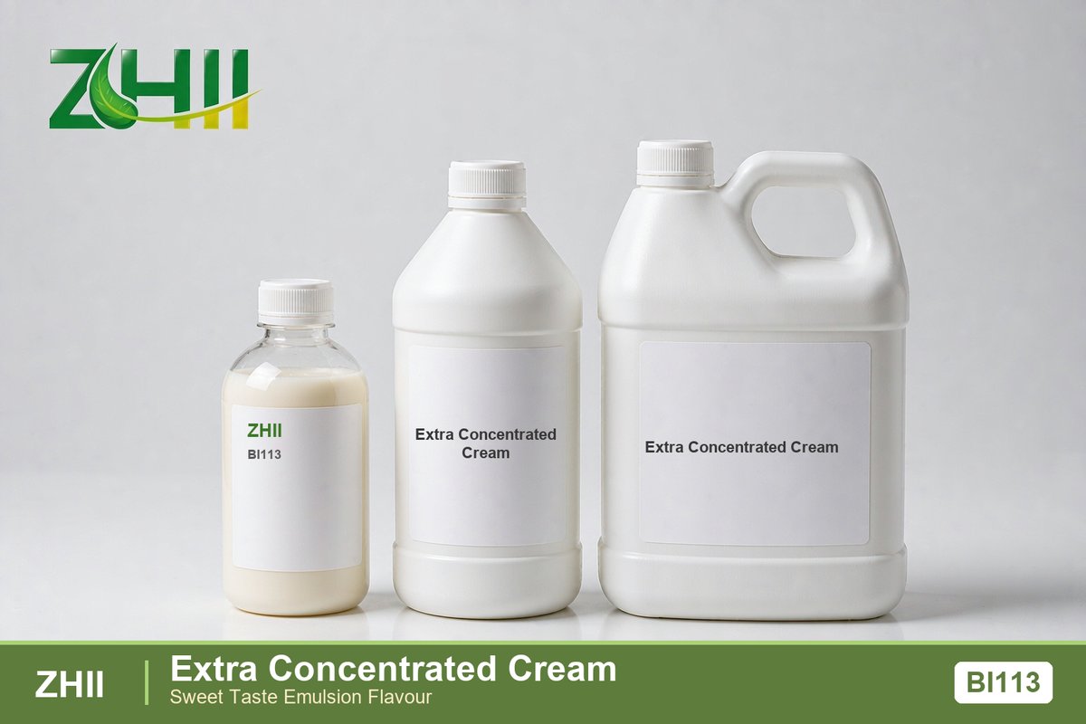 Extra Concentrated Cream food flavor concentrate - ZHII Beverages & Ice Cream series flavor in 125ml, 1L and 5L packaging