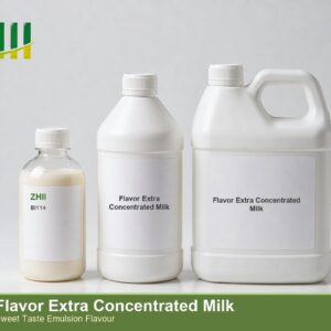 Flavor Extra Concentrated Milk food flavor concentrate - ZHII Beverages & Ice Cream series flavor in 125ml, 1L and 5L packaging