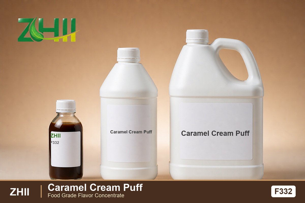 Caramel Cream Puff food flavor concentrate - ZHII food grade flavor in 125ml, 1L and 5L packaging