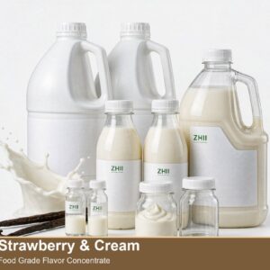 Strawberry & Cream food flavor concentrate - smooth creamy flavor for food and beverage applications | ZHII
