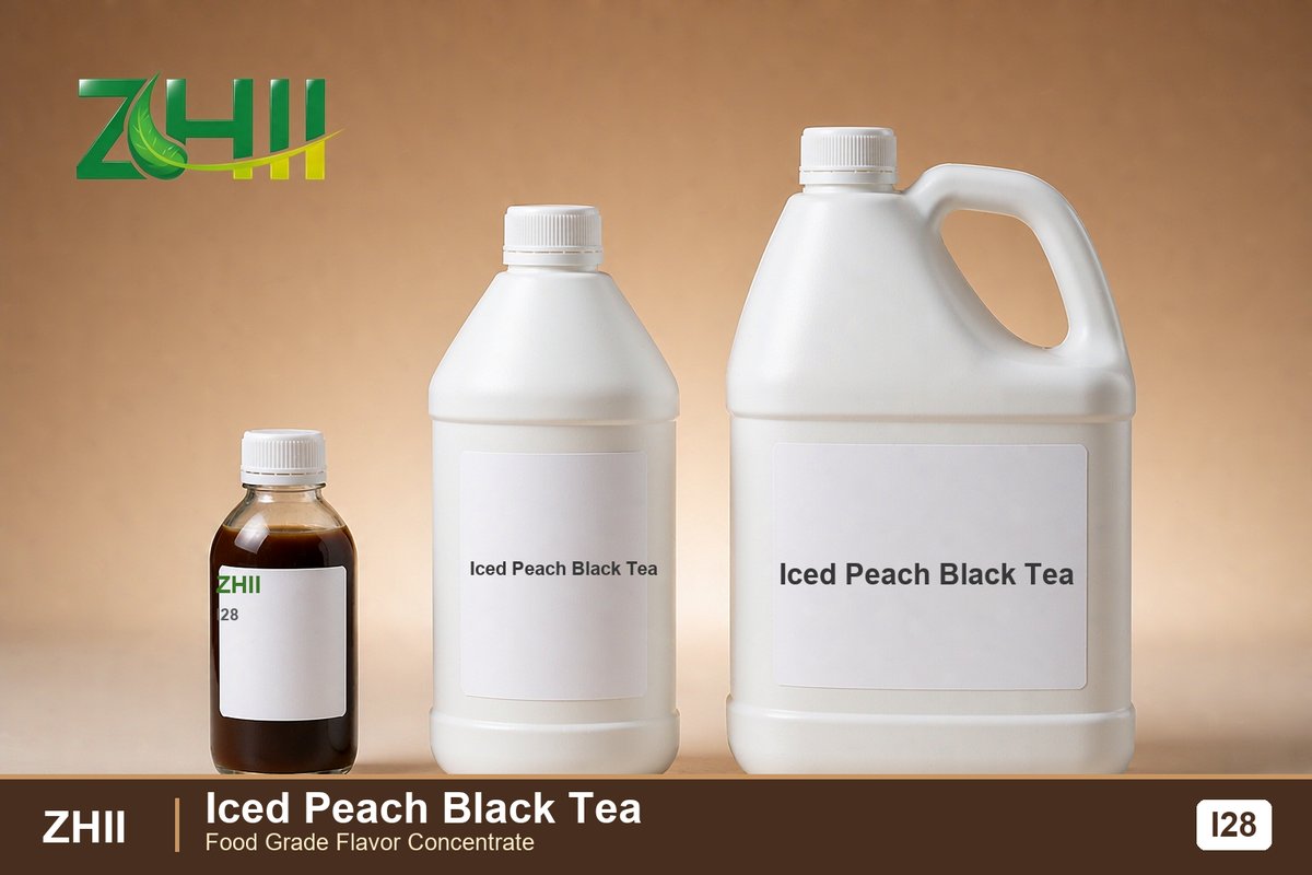 Iced Peach Black Tea food flavor concentrate - ZHII food grade flavor in 125ml, 1L and 5L packaging