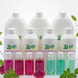 ZHII Dragon Fruit Menthol Flavor M34 with magenta pink and mint green liquids