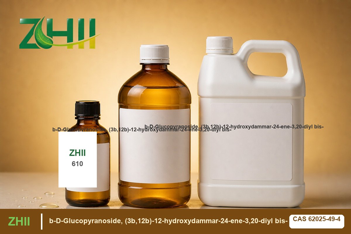 b-D-Glucopyranoside, (3b,12b)-12-hydroxydammar-24-ene-3,20-diyl bis - ZHII Plant Extract Manufacturer (CAS 62025-49-4)
