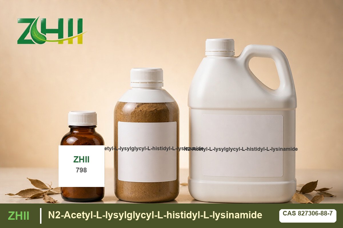 N2-Acetyl-L-lysylglycyl-L-histidyl-L-lysinamide - ZHII Plant Extract Manufacturer (CAS 827306-88-7)