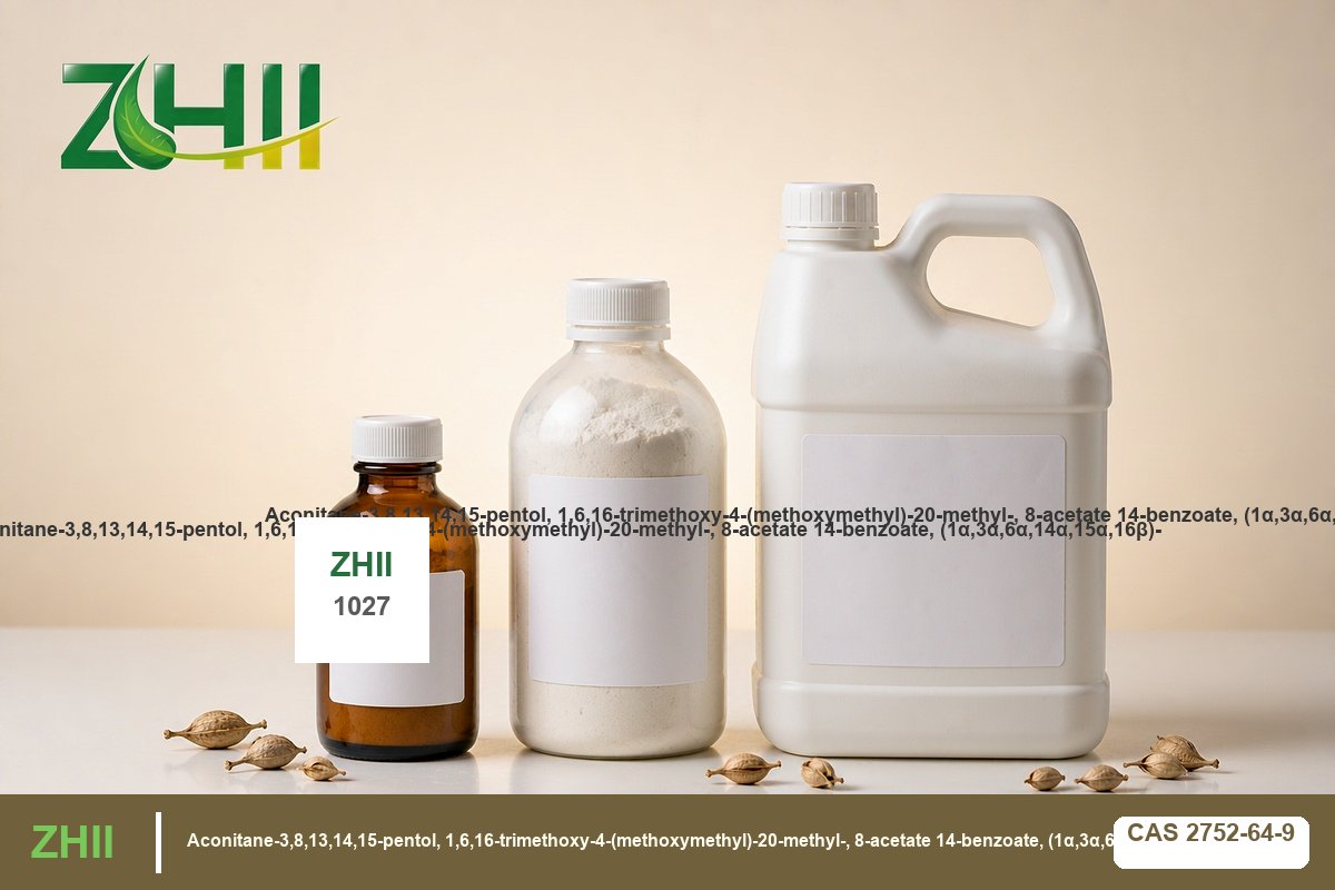 Aconitane-3,8,13,14,15-pentol, 1,6,16-trimethoxy-4-(methoxymethyl)-20-methyl-, 8-acetate 14-benzoate, (1α,3α,6α,14α,15α,