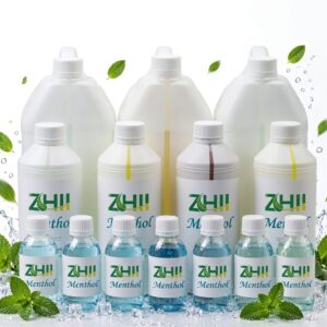 ZHII Menthol Flavor M2 food grade concentrate with icy blue liquid and mint leaves