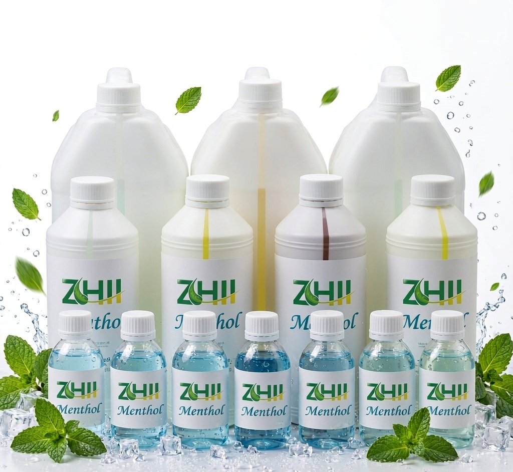 ZHII Menthol Flavor M2 food grade concentrate with icy blue liquid and mint leaves