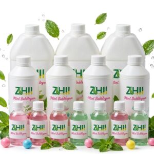 ZHII Mint Bubblegum Flavor M27 with bubblegum pink and mint green liquids