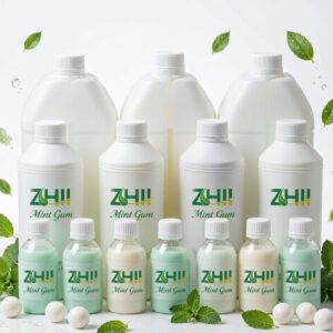 ZHII Mint Gum Flavor M8 concentrate with pastel green liquid
