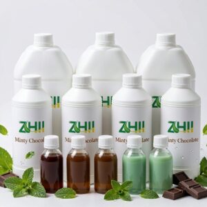 ZHII Minty Chocolate Flavor M9 with chocolate brown and mint green liquids