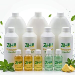 ZHII Pineapple Menthol Flavor M31 with pineapple gold and mint green liquids