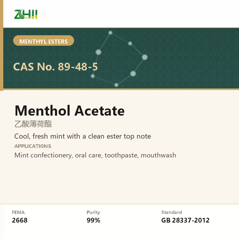 Menthol Acetate (CAS 89-48-5) - food grade aroma ingredient supplied by ZHII, ShaanXi ZhiYi Biotechnology China