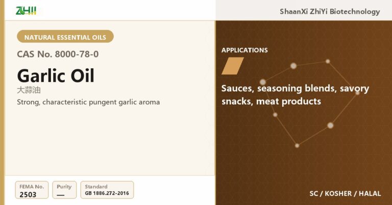 Garlic Oil (CAS 8000-78-0) - food grade aroma ingredient supplied by ZHII, ShaanXi ZhiYi Biotechnology China