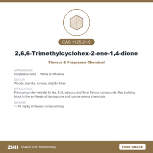2,6,6-Trimethylcyclohex-2-ene-1,4-dione (CAS 1125-21-9) - Food Grade Flavour & Fragrance Chemical by ZHII