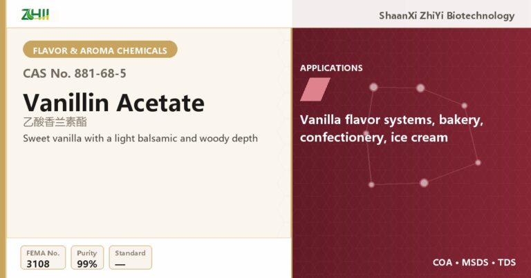 Vanillin Acetate (CAS 881-68-5) - food grade aroma ingredient supplied by ZHII, ShaanXi ZhiYi Biotechnology China