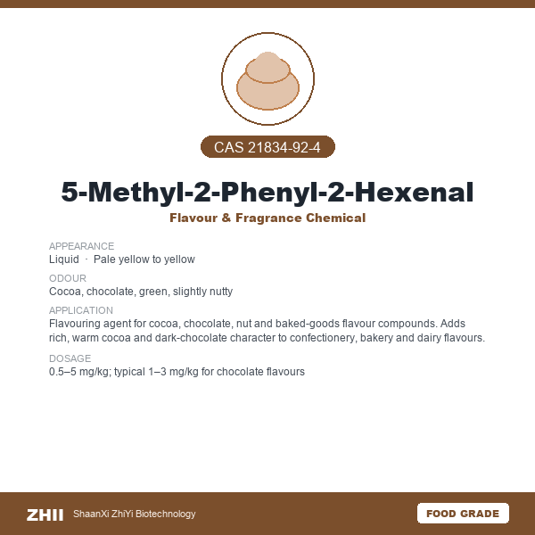5-Methyl-2-Phenyl-2-Hexenal (CAS 21834-92-4) - Food Grade Flavour & Fragrance Chemical by ZHII