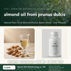 almond oil from prunus dulcis liquid extract in laboratory beaker - ZHII Plant Extracts by ShaanXi ZhiYi Biotechnology