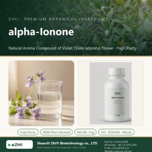 alpha-Ionone liquid extract in laboratory beaker - ZHII Plant Extracts by ShaanXi ZhiYi Biotechnology