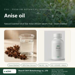 Anise oil liquid extract in laboratory beaker - ZHII Plant Extracts by ShaanXi ZhiYi Biotechnology