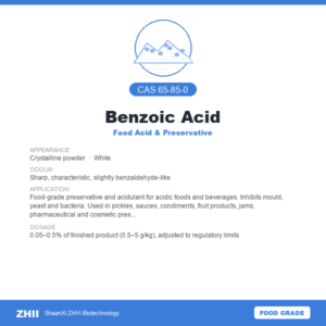 Benzoic Acid (CAS 65-85-0) - Food Grade Food Acid & Preservative by ZHII