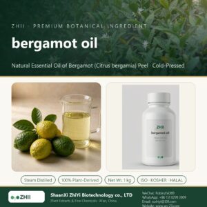 bergamot oil liquid extract in laboratory beaker - ZHII Plant Extracts by ShaanXi ZhiYi Biotechnology