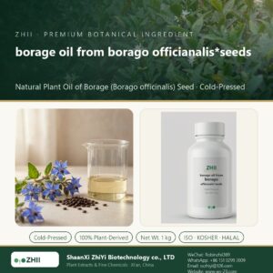 borage oil from borago officianalis*seeds liquid extract in laboratory beaker - ZHII Plant Extracts by ShaanXi ZhiYi Biotechnology