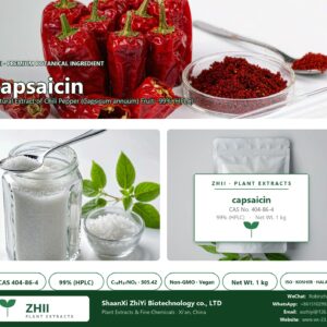 capsaicin CAS 404-86-4 natural plant extract from Chili Pepper - ZHII ShaanXi ZhiYi Biotechnology supplier