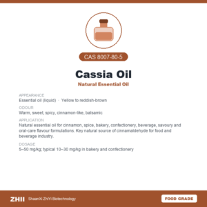 Cassia Oil (CAS 8007-80-5) - Food Grade Natural Essential Oil by ZHII
