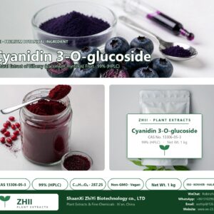 Cyanidin 3-O-glucoside CAS 13306-05-3 natural plant extract from Bilberry - ZHII ShaanXi ZhiYi Biotechnology supplier