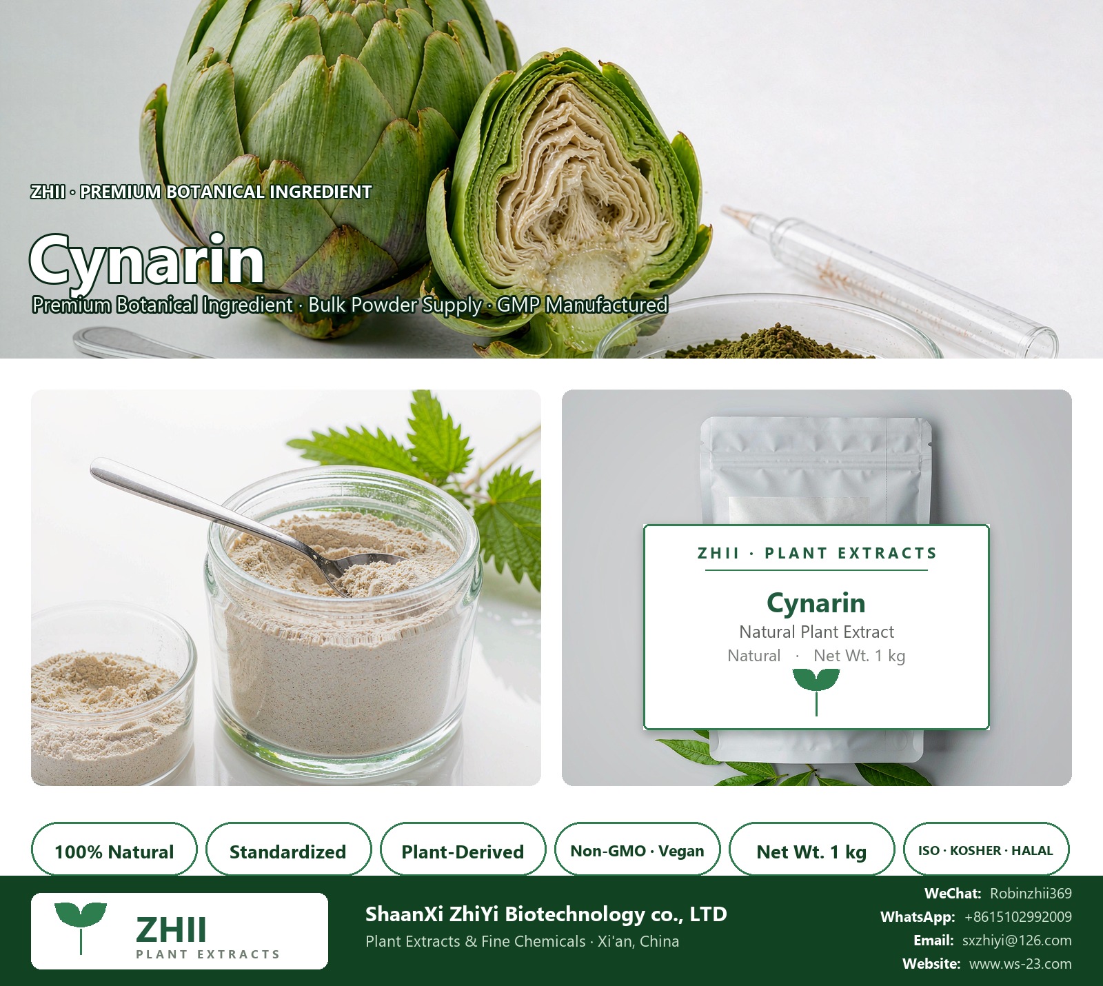 Cynarin natural botanical extract powder - ZHII ShaanXi ZhiYi Biotechnology supplier