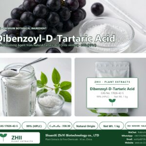 Dibenzoyl-D-Tartaric Acid CAS 17026-42-5 natural plant extract from botanical source - ZHII ShaanXi ZhiYi Biotechnology supplier