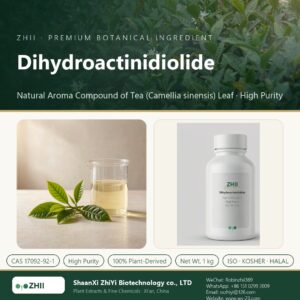 Dihydroactinidiolide liquid extract in laboratory beaker - ZHII Plant Extracts by ShaanXi ZhiYi Biotechnology
