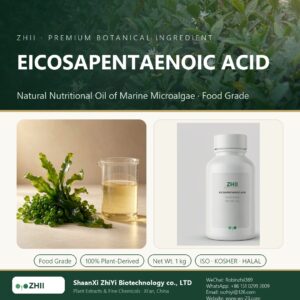 EICOSAPENTAENOIC ACID liquid extract in laboratory beaker - ZHII Plant Extracts by ShaanXi ZhiYi Biotechnology