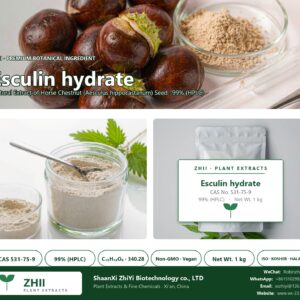 Esculin hydrate CAS 531-75-9 natural plant extract from Horse Chestnut - ZHII ShaanXi ZhiYi Biotechnology supplier