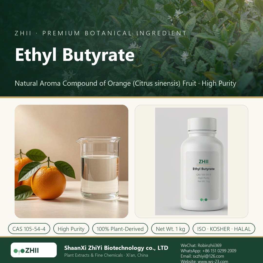 Ethyl Butyrate liquid extract in laboratory beaker - ZHII Plant Extracts by ShaanXi ZhiYi Biotechnology