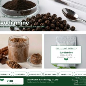 Evodiamine CAS 518-27-6 natural plant extract from Evodia - ZHII ShaanXi ZhiYi Biotechnology supplier