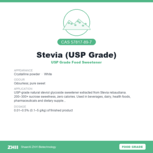 Stevia (USP Grade) (CAS 57817-89-7) - Food Grade USP Grade Food Sweetener by ZHII