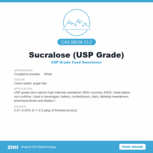 Sucralose (USP Grade) (CAS 56038-13-2) - Food Grade USP Grade Food Sweetener by ZHII