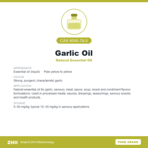 Garlic Oil (CAS 8000-78-0) - Food Grade Natural Essential Oil by ZHII