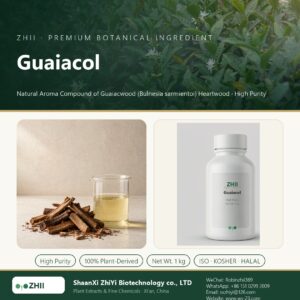 Guaiacol liquid extract in laboratory beaker - ZHII Plant Extracts by ShaanXi ZhiYi Biotechnology
