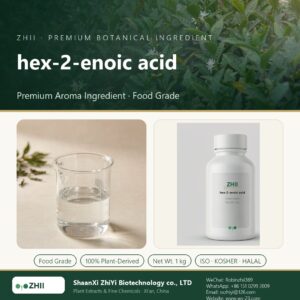 hex-2-enoic acid liquid extract in laboratory beaker - ZHII Plant Extracts by ShaanXi ZhiYi Biotechnology