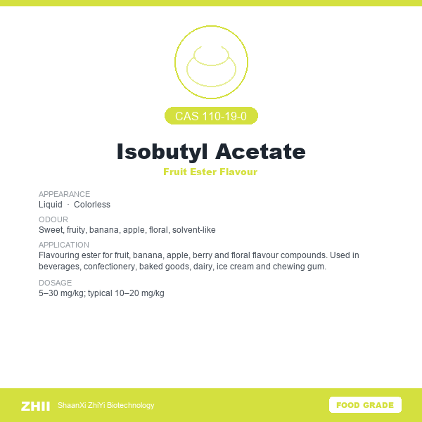 Isobutyl Acetate (CAS 110-19-0) - Food Grade Fruit Ester Flavour by ZHII
