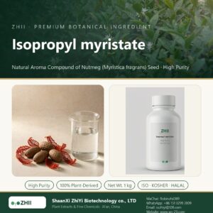Isopropyl myristate liquid extract in laboratory beaker - ZHII Plant Extracts by ShaanXi ZhiYi Biotechnology