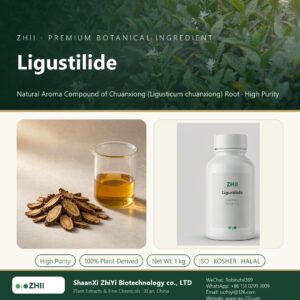 Ligustilide liquid extract in laboratory beaker - ZHII Plant Extracts by ShaanXi ZhiYi Biotechnology
