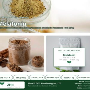 Melatonin CAS 73-31-4 natural plant extract from Fermentation Product - ZHII ShaanXi ZhiYi Biotechnology supplier