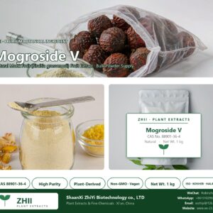 Mogroside V CAS 88901-36-4 natural plant extract from Monk Fruit - ZHII ShaanXi ZhiYi Biotechnology supplier