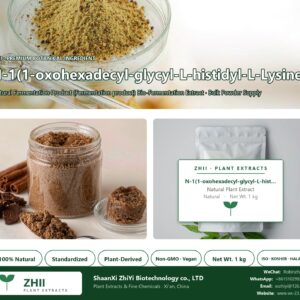 N-1(1-oxohexadecyl-glycyl-L-histidyl-L-Lysine natural Fermentation Product extract powder - ZHII ShaanXi ZhiYi Biotechnology supplier