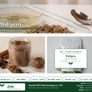 Phillyrin CAS 487-41-2 natural plant extract from Forsythia - ZHII ShaanXi ZhiYi Biotechnology supplier