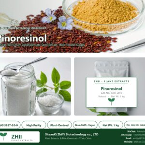 Pinoresinol CAS 3387-20-0 natural plant extract from Flax - ZHII ShaanXi ZhiYi Biotechnology supplier