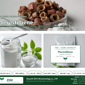 Pterostilbene CAS 537-42-8 natural plant extract from Japanese Knotweed - ZHII ShaanXi ZhiYi Biotechnology supplier